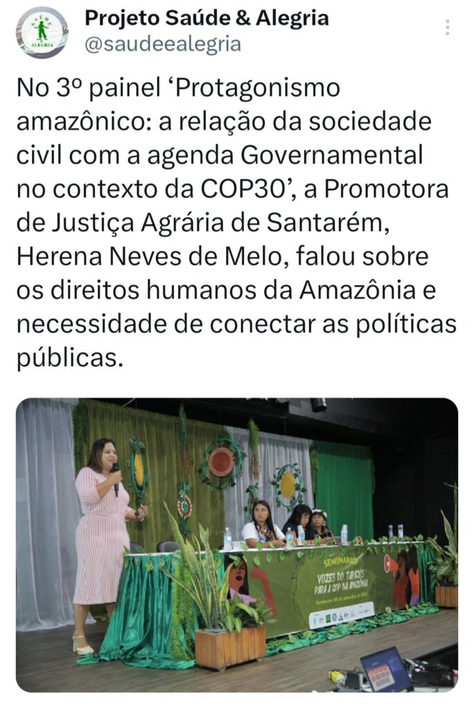 Vozes do Tapajós se articulam para a COP na Amazônia em 2025: “Temos o desafio de furar essa bolha porque somos parte da solução climática” 20 Twittes PSA 13 1