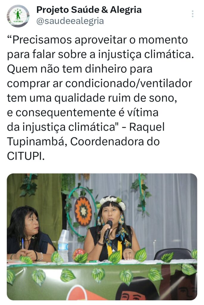 Vozes do Tapajós se articulam para a COP na Amazônia em 2025: “Temos o desafio de furar essa bolha porque somos parte da solução climática” 19 Twittes PSA 14 1